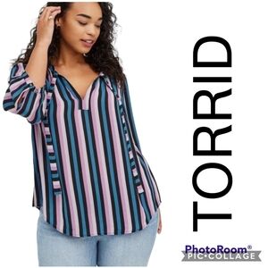 Torrid Georgette Bow Tie Blouse Size 2X